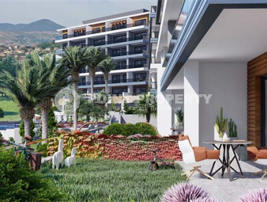 Квартира с одной спальней, 65м², в комплексе на этапе строительства в 800м от моря, Аланья, Каргыджак-id-2388-фото-3