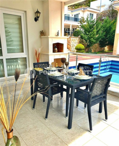 Превосходная, двухэтажная вилла 3+1 с личным бассейном и джакузи, площадью 230 м2, в горном районе Бекташ, Алания-id-2393-фото-5