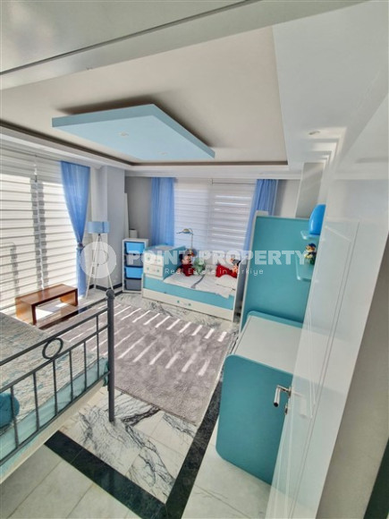 Превосходная, двухэтажная вилла 3+1 с личным бассейном и джакузи, площадью 230 м2, в горном районе Бекташ, Алания-id-2393-фото-9