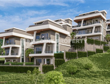 Элитный проект из шести вилл 4+1, 223– 292 м², на этапе строительства в Каргыджаке, Алания с личной инфраструктурой-id-2405-фото-1
