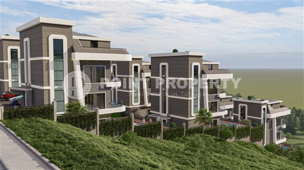 Элитный проект из шести вилл 4+1, 223– 292 м², на этапе строительства в Каргыджаке, Алания с личной инфраструктурой-id-2405-фото-6