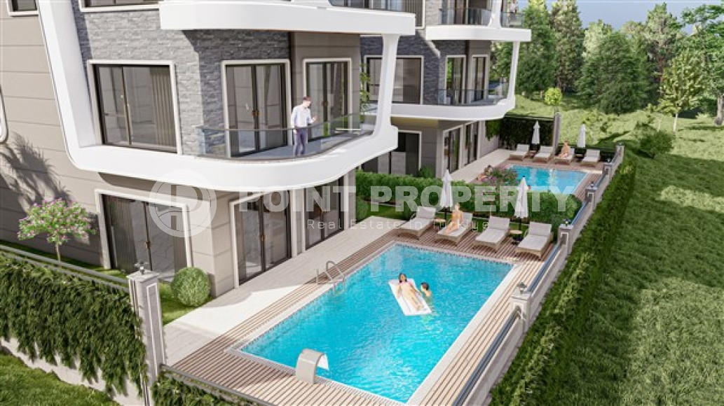 Элитный проект из шести вилл 4+1, 223– 292 м², на этапе строительства в Каргыджаке, Алания с личной инфраструктурой-id-2405-фото-8