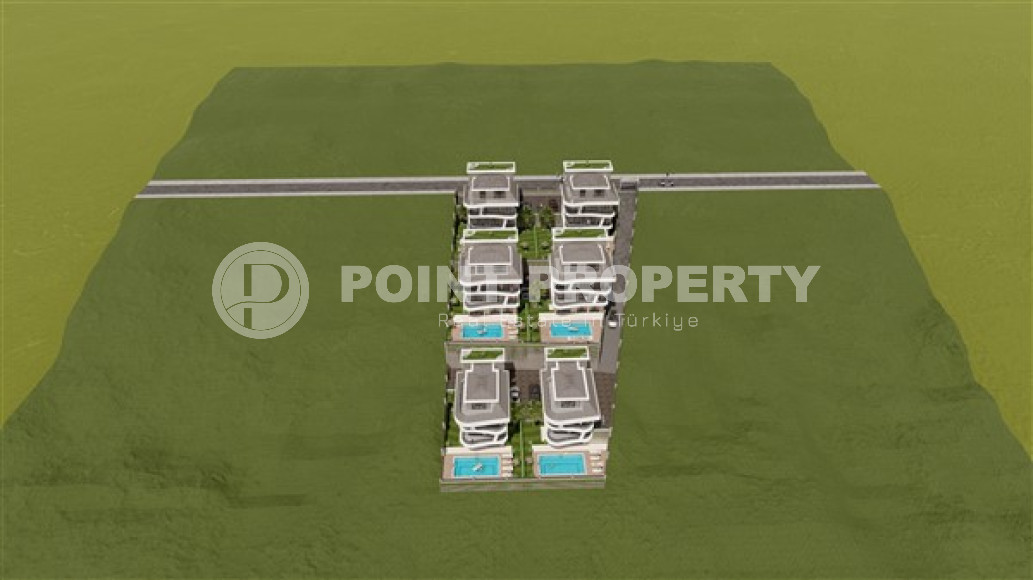 Элитный проект из шести вилл 4+1, 223– 292 м², на этапе строительства в Каргыджаке, Алания с личной инфраструктурой-id-2405-фото-15