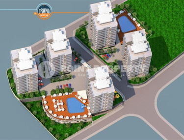 Квартиры с двумя и четырьмя спальнями, 106-226м², в новой масштабной резиденции в Махмутларе, Алания-id-2410-фото-3