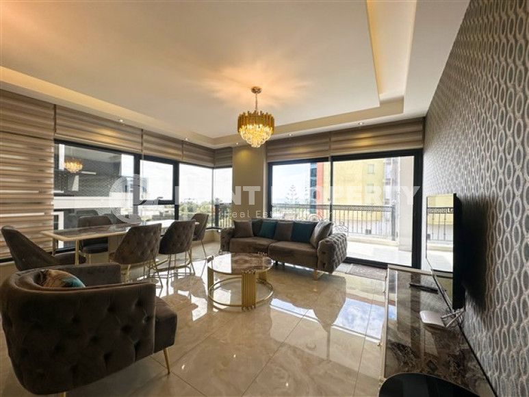 Квартира с двумя спальнями, 120м², в элитном комплексе в 100м от моря в районе Каргыджак, Алания-id-2411-фото-7