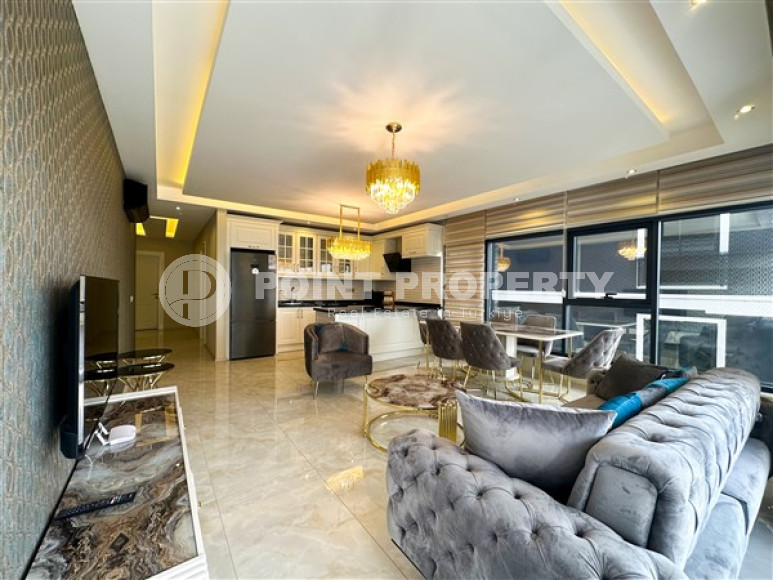 Квартира с двумя спальнями, 120м², в элитном комплексе в 100м от моря в районе Каргыджак, Алания-id-2411-фото-8