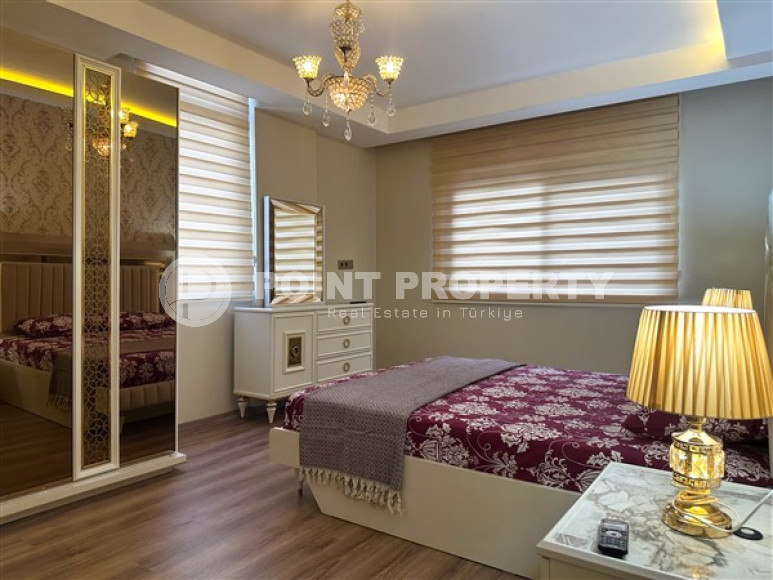 Квартира с двумя спальнями, 120м², в элитном комплексе в 100м от моря в районе Каргыджак, Алания-id-2411-фото-12