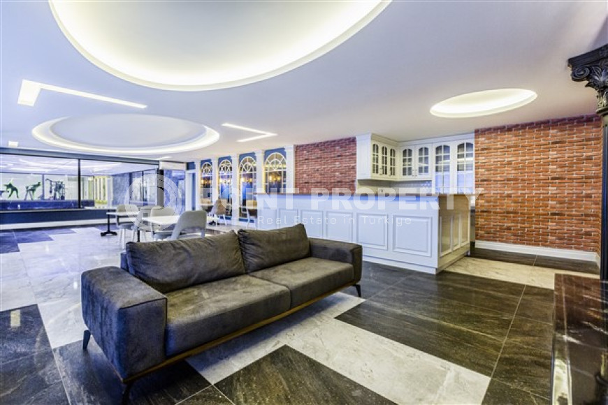 Квартира с двумя спальнями, 120м², в элитном комплексе в 100м от моря в районе Каргыджак, Алания-id-2411-фото-22