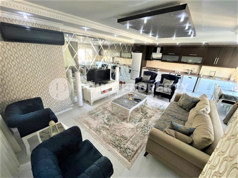 Меблированная видовая квартира 2+1, 110м², на первой береговой линии в Махмутларе, Алания-id-2414-фото-4