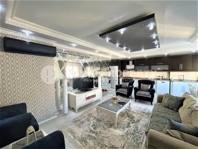 Меблированная видовая квартира 2+1, 110м², на первой береговой линии в Махмутларе, Алания-id-2414-фото-5