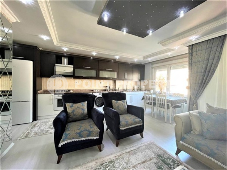 Меблированная видовая квартира 2+1, 110м², на первой береговой линии в Махмутларе, Алания-id-2414-фото-8