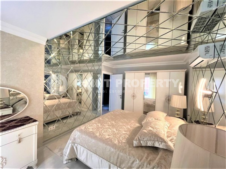 Меблированная видовая квартира 2+1, 110м², на первой береговой линии в Махмутларе, Алания-id-2414-фото-13