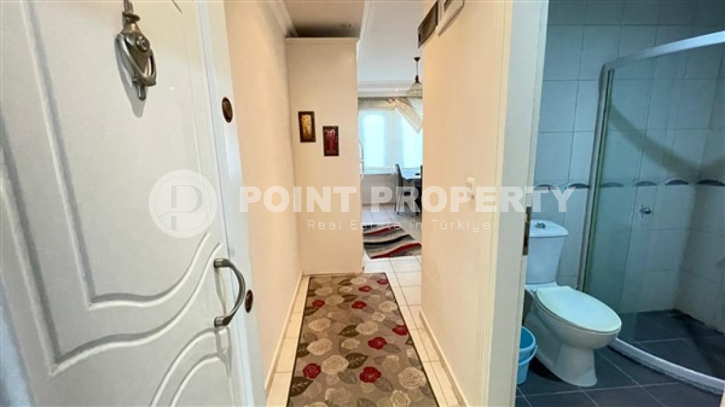 Просторная квартира с одной спальней, 60м², в центре Алании в комплексе с бассейном-id-2415-фото-5