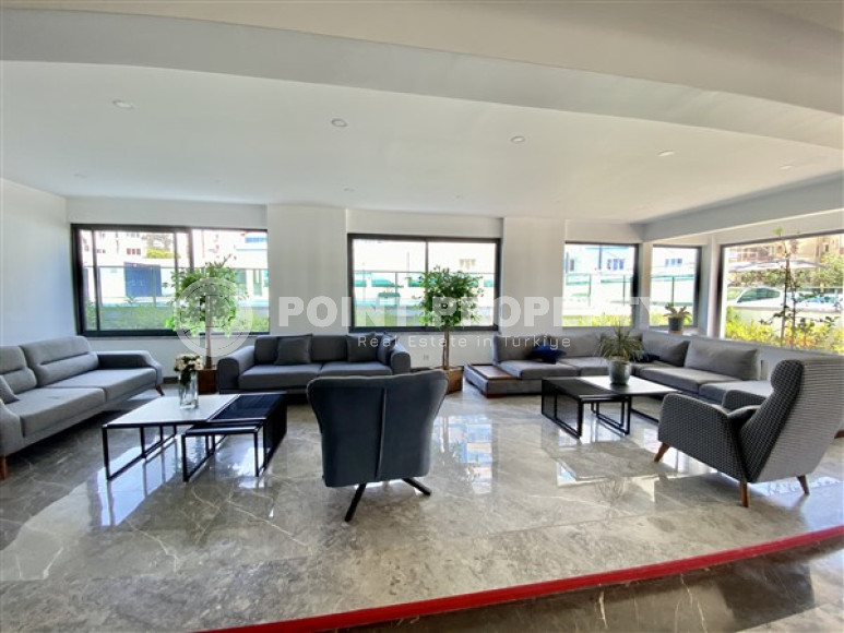 Новая трехкомнатная квартира, 80м², с видом на море, в элитном комплексе Махмутлара, Алания-id-2416-фото-14