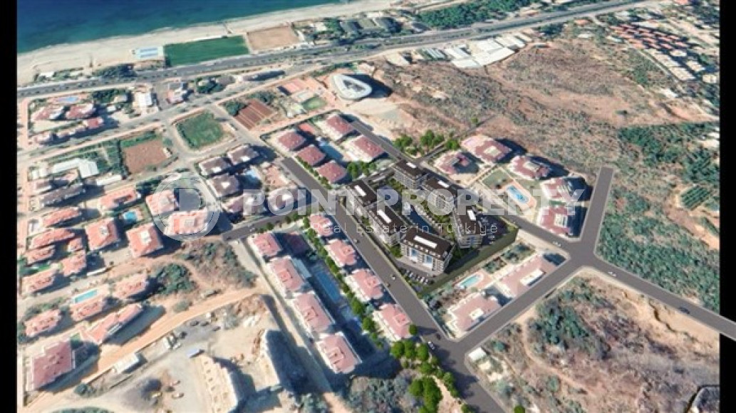 Новая квартира с одной спальней, 65м², в элитном комплексе в 100 метрах от моря в районе Кестель-id-2433-фото-4