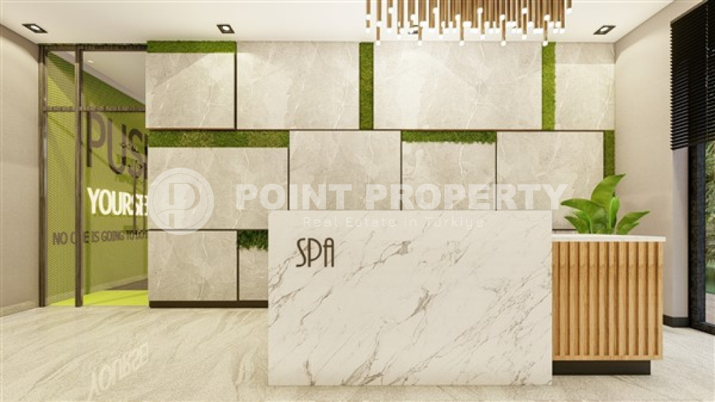 Новая квартира с одной спальней, 65м², в элитном комплексе в 100 метрах от моря в районе Кестель-id-2433-фото-16