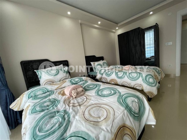 Меблированная квартира с двумя спальнями, 100м², в новом комплексе с бассейном в Махмутларе-id-2437-фото-8