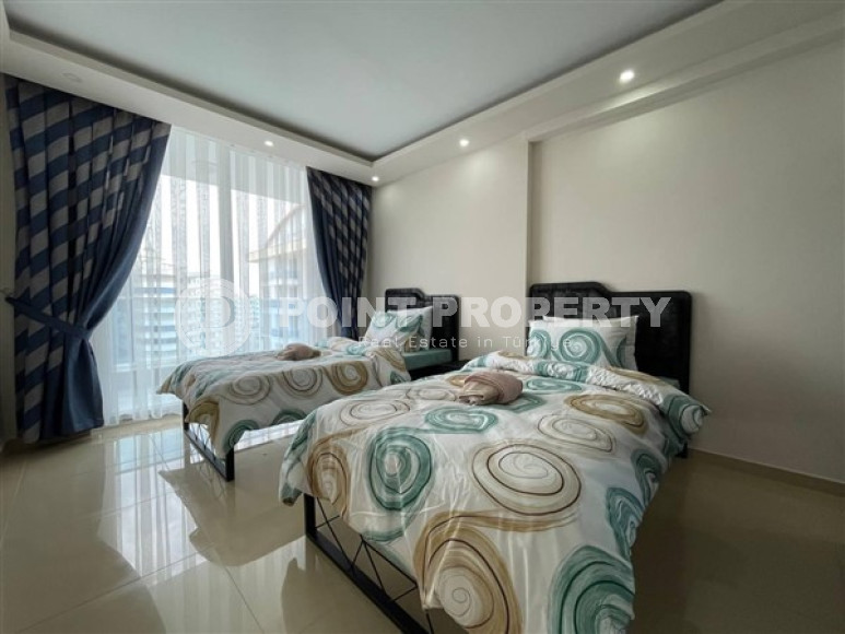 Меблированная квартира с двумя спальнями, 100м², в новом комплексе с бассейном в Махмутларе-id-2437-фото-9