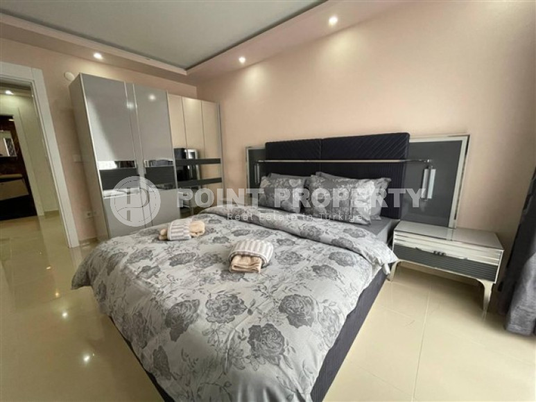 Меблированная квартира с двумя спальнями, 100м², в новом комплексе с бассейном в Махмутларе-id-2437-фото-10