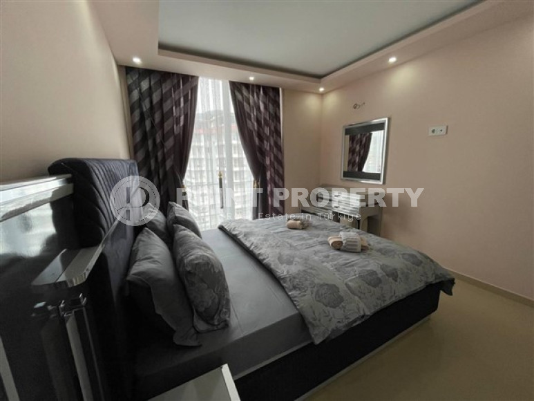 Меблированная квартира с двумя спальнями, 100м², в новом комплексе с бассейном в Махмутларе-id-2437-фото-11