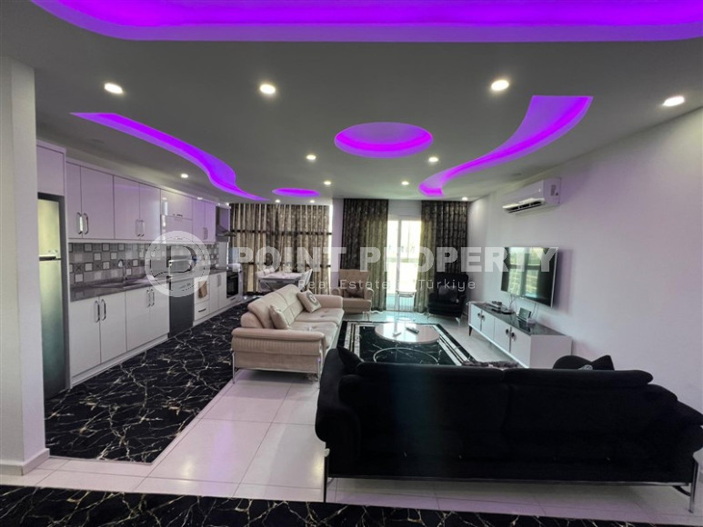 Двухуровневые апартаменты 3+1 в Махмутларе с видом на море и горы, 450 метров к морю-id-1210-фото-6