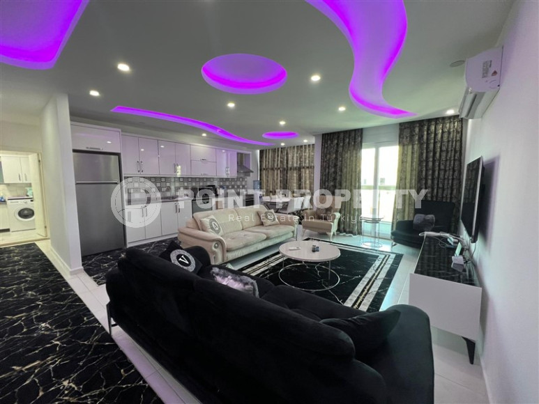 Двухуровневые апартаменты 3+1 в Махмутларе с видом на море и горы, 450 метров к морю-id-1210-фото-8