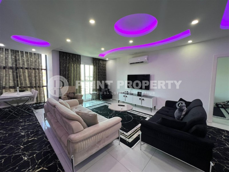 Двухуровневые апартаменты 3+1 в Махмутларе с видом на море и горы, 450 метров к морю-id-1210-фото-9