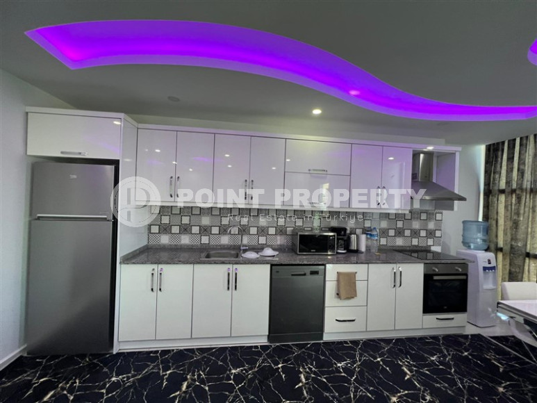 Двухуровневые апартаменты 3+1 в Махмутларе с видом на море и горы, 450 метров к морю-id-1210-фото-10