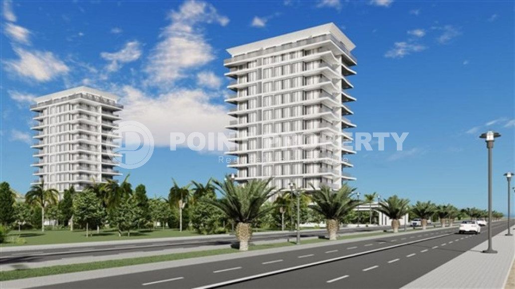 Элитная недвижимость на этапе строительства на берегу Средиземного моря в Махмутларе, Алания, 70-105м²-id-2443-фото-2