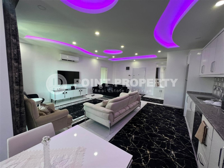 Двухуровневые апартаменты 3+1 в Махмутларе с видом на море и горы, 450 метров к морю-id-1210-фото-11