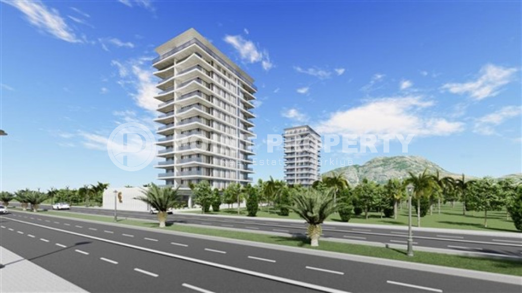 Элитная недвижимость на этапе строительства на берегу Средиземного моря в Махмутларе, Алания, 70-105м²-id-2443-фото-3