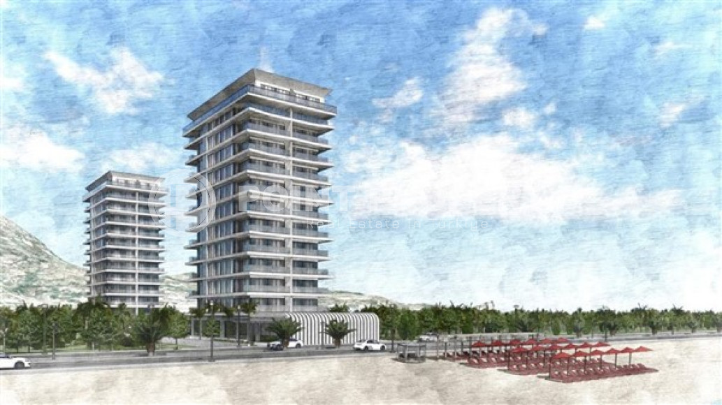 Элитная недвижимость на этапе строительства на берегу Средиземного моря в Махмутларе, Алания, 70-105м²-id-2443-фото-7