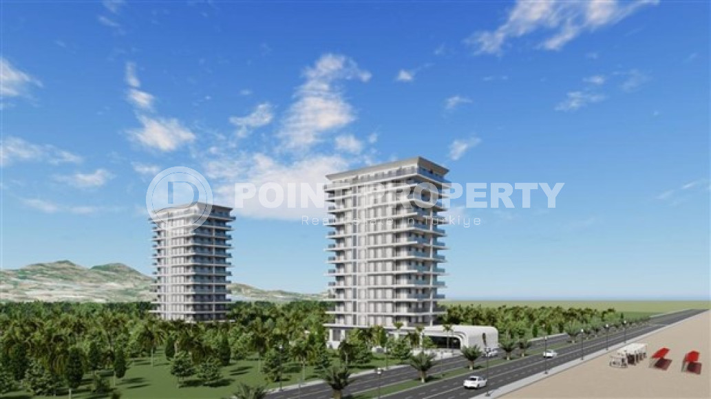 Элитная недвижимость на этапе строительства на берегу Средиземного моря в Махмутларе, Алания, 70-105м²-id-2443-фото-8