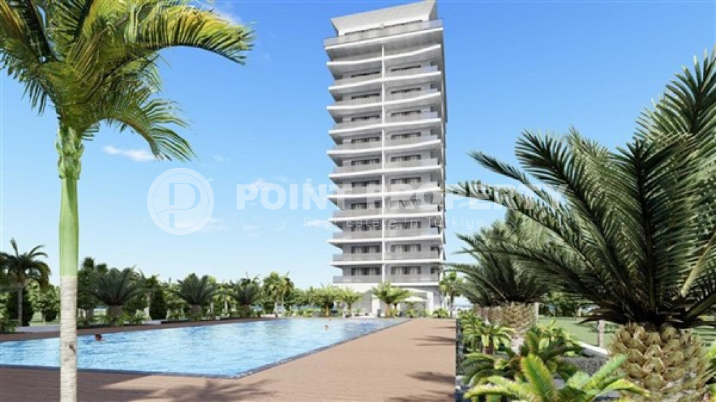 Элитная недвижимость на этапе строительства на берегу Средиземного моря в Махмутларе, Алания, 70-105м²-id-2443-фото-9