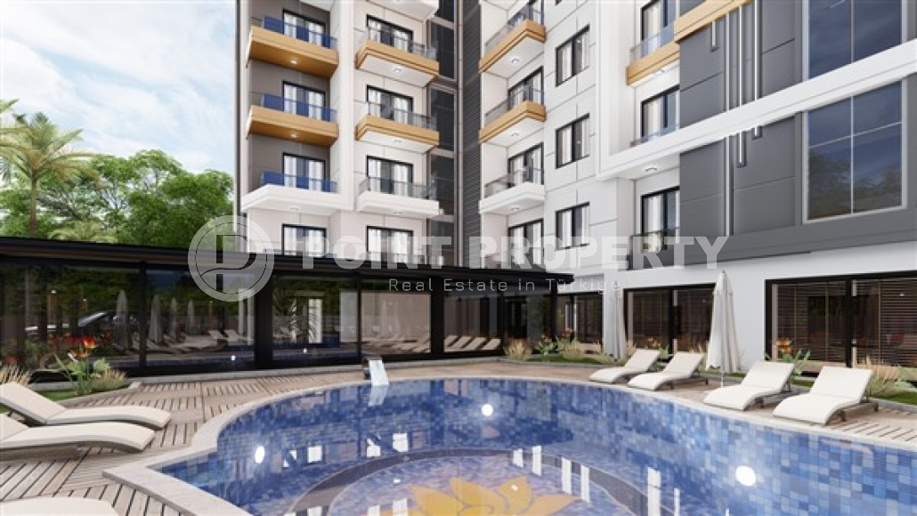 Квартиры 1+1 и 2+1, 42-78м², в комплексе на этапе строительства в Махмутларе, Алания, в 400м от моря-id-2447-фото-3