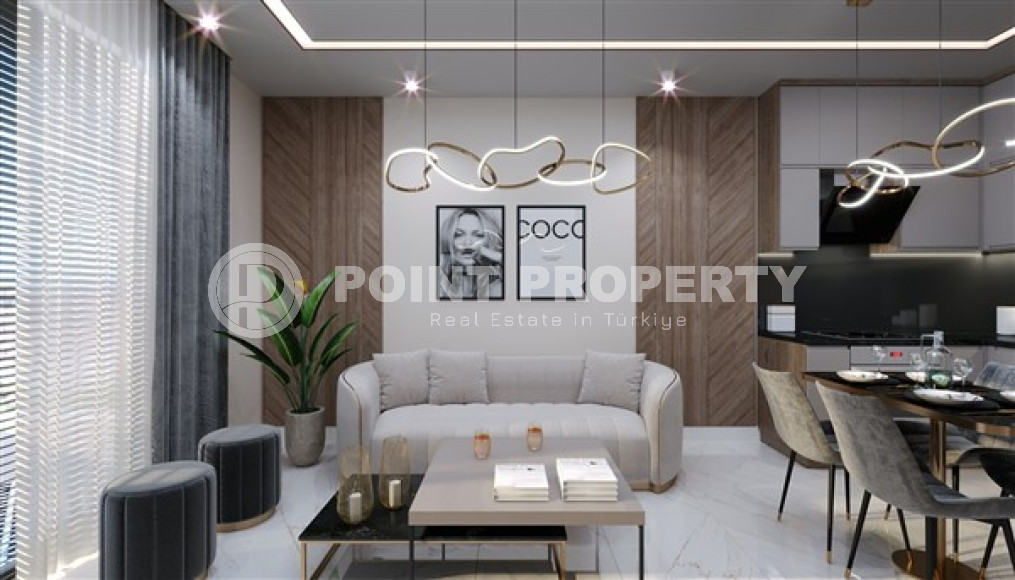 Квартиры 1+1 и 2+1, 42-78м², в комплексе на этапе строительства в Махмутларе, Алания, в 400м от моря-id-2447-фото-8