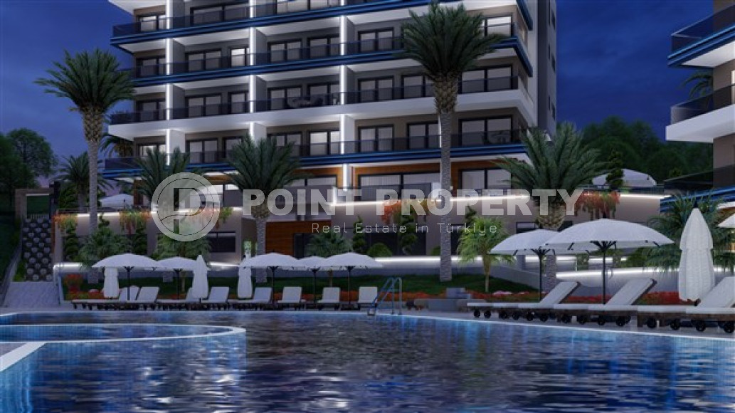 Садовый дуплекс с двумя спальнями, 128м², в новом элитном комплексе, Аланья, Каргыджак-id-2450-фото-2