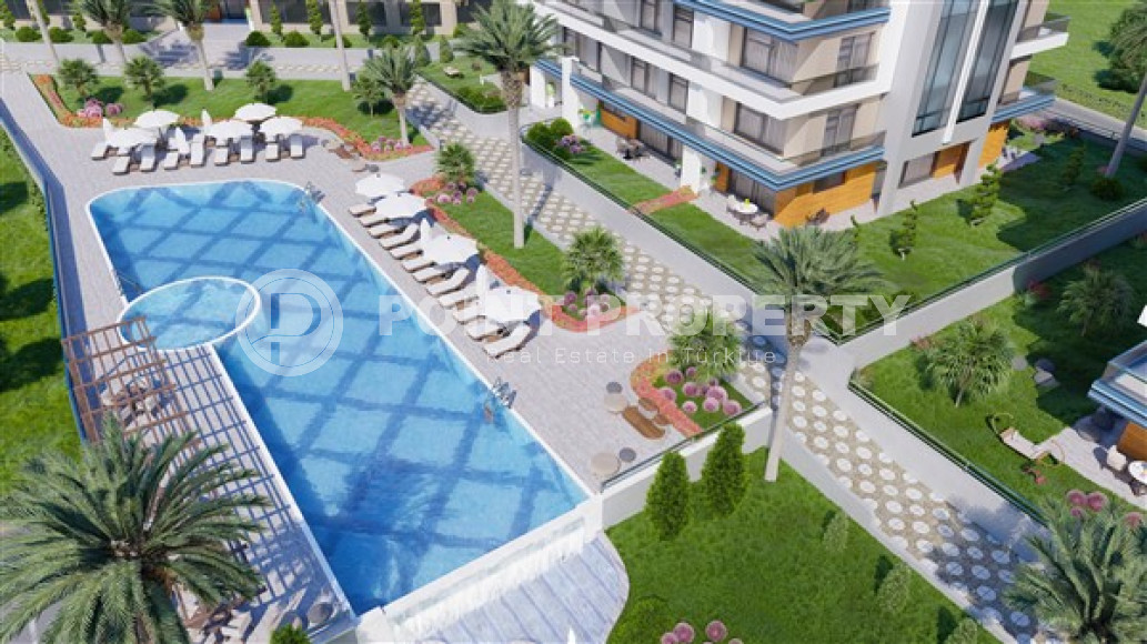 Садовый дуплекс с двумя спальнями, 128м², в новом элитном комплексе, Аланья, Каргыджак-id-2450-фото-4