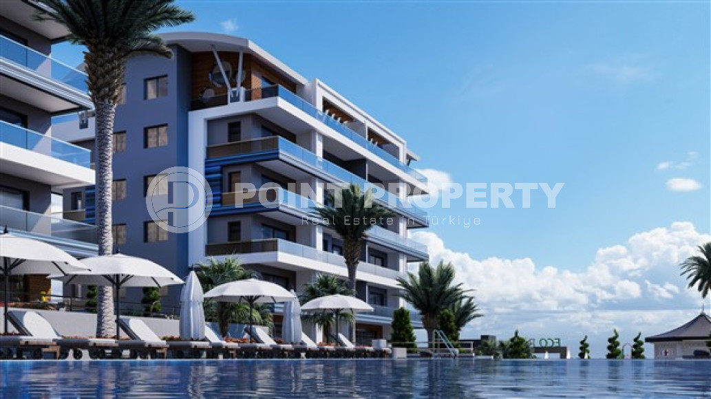 Садовый дуплекс с двумя спальнями, 128м², в новом элитном комплексе, Аланья, Каргыджак-id-2450-фото-15