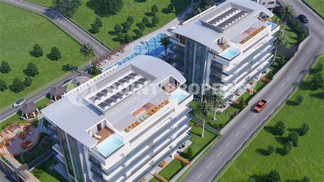 Садовый дуплекс с двумя спальнями, 128м², в новом элитном комплексе, Аланья, Каргыджак-id-2450-фото-20