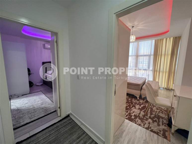 Двухуровневые апартаменты 3+1 в Махмутларе с видом на море и горы, 450 метров к морю-id-1210-фото-37