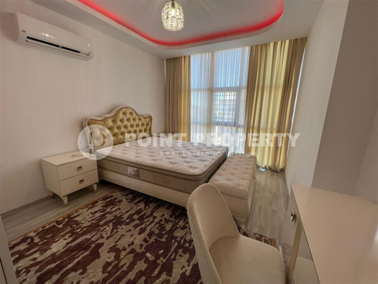 Двухуровневые апартаменты 3+1 в Махмутларе с видом на море и горы, 450 метров к морю-id-1210-фото-38