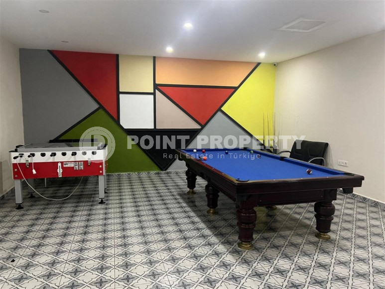 Двухуровневые апартаменты 3+1 в Махмутларе с видом на море и горы, 450 метров к морю-id-1210-фото-49