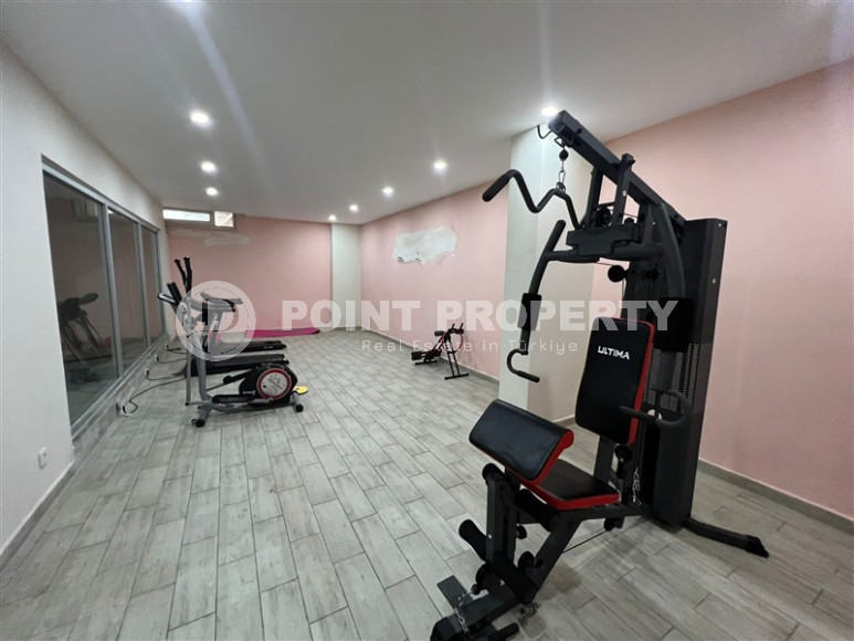 Двухуровневые апартаменты 3+1 в Махмутларе с видом на море и горы, 450 метров к морю-id-1210-фото-53