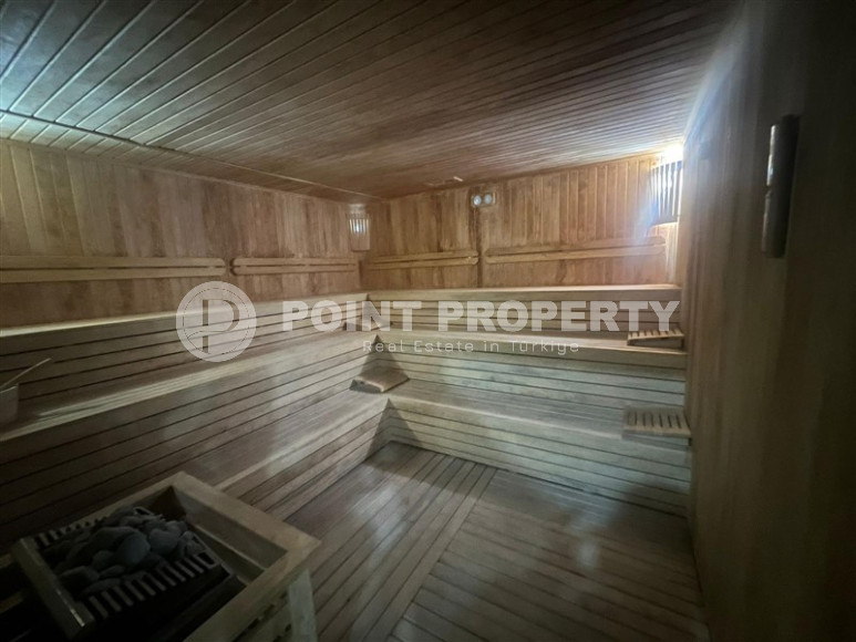 Двухуровневые апартаменты 3+1 в Махмутларе с видом на море и горы, 450 метров к морю-id-1210-фото-54