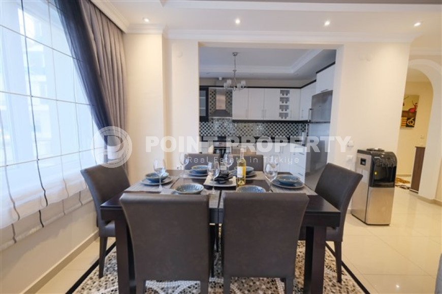 Furnished two-bedroom apartment, 140m², in the center of Alanya, on the first coastline-id-2470-photo-14