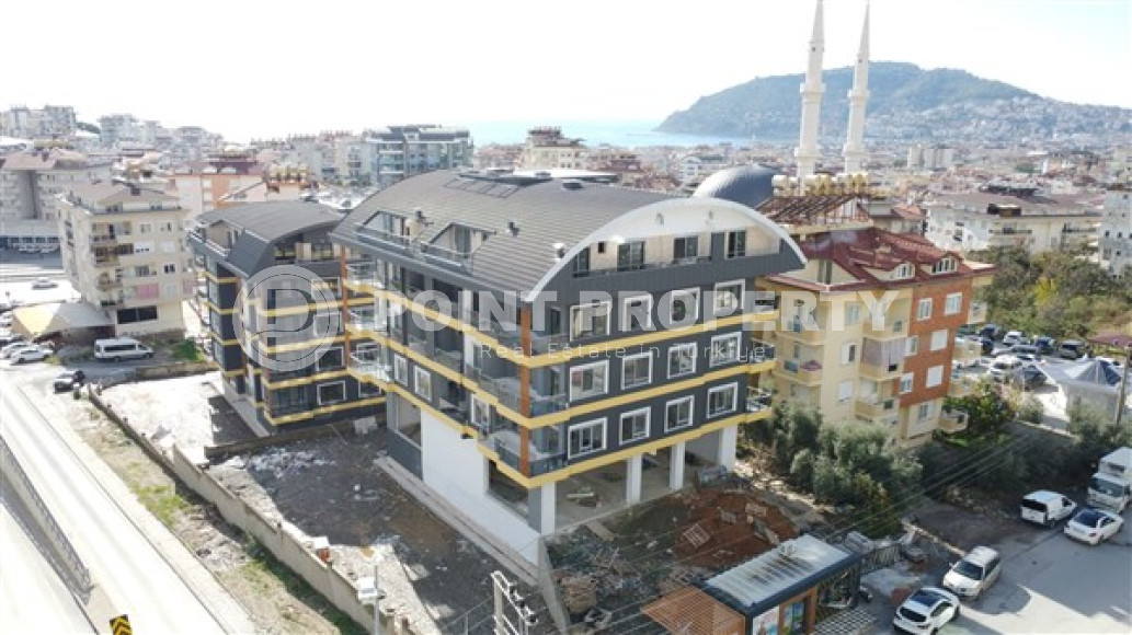 Новая трехкомнатная квартира, 120м², в резиденции с бассейном в 1100м от пляжа Клеопатры, Алания-id-2495-фото-3