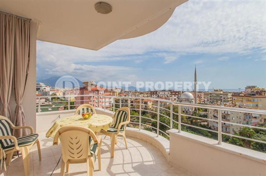 Меблированная квартира 3+1, 130м², с отдельной кухней, с видом на Аланийскую крепость в центре Алании-id-2506-фото-11