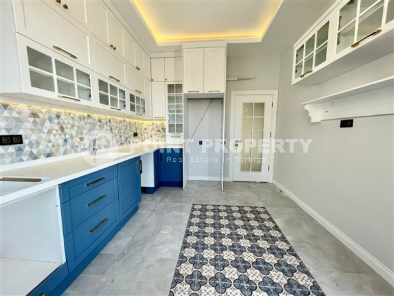 New linear apartment with three bedrooms, 140m², with separate kitchen, 850m from the sea in Oba, Alanya-id-2514-photo-6
