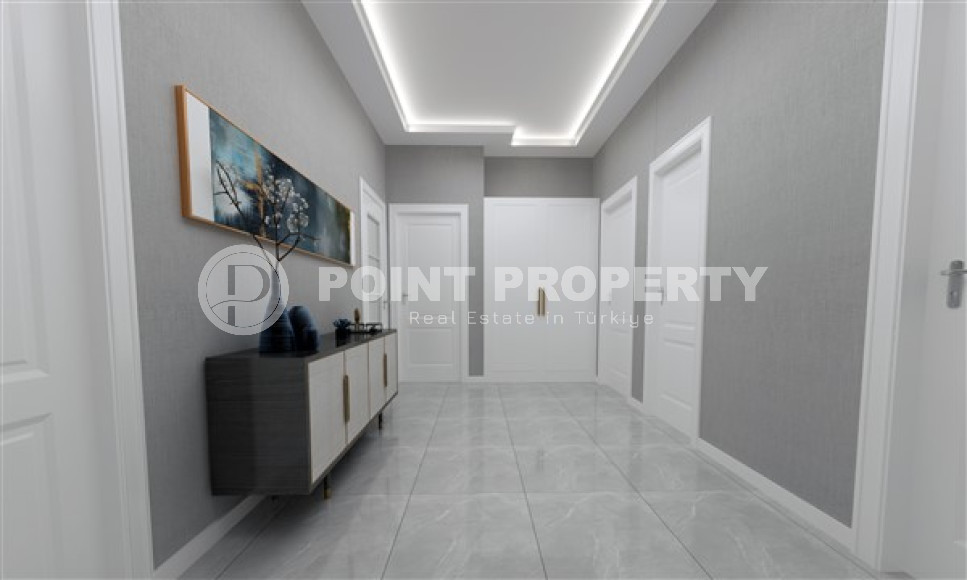 Просторные квартиры 3+1 и 4+2 садовые дуплексы, 145-245м² в новом комплексе в районе Оба, Алания-id-2522-фото-17